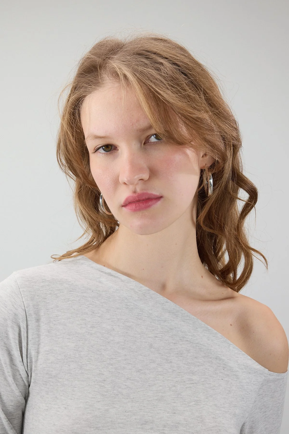 Asymmetrical Collar Long Sleeve Blouse - Image 15