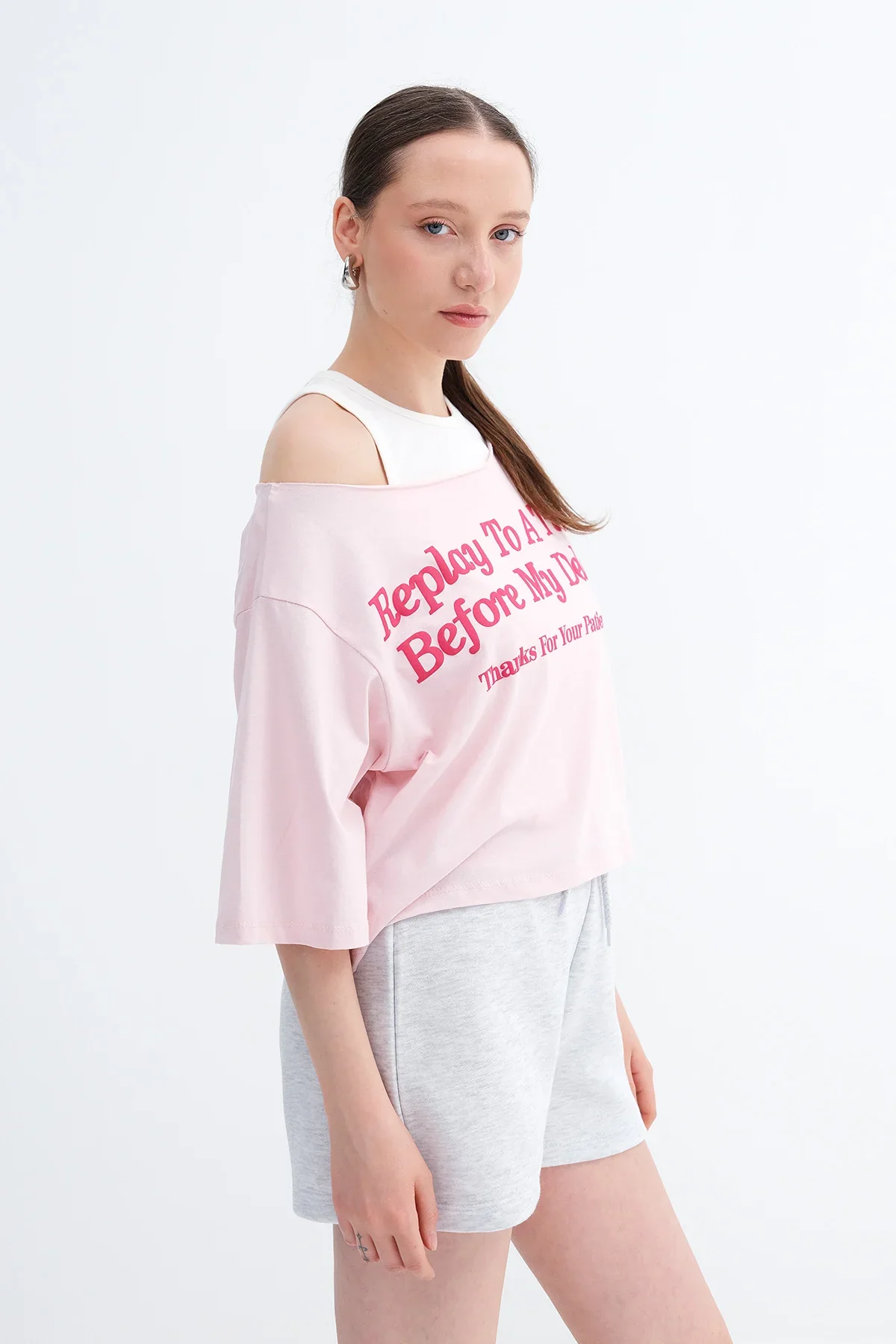 Asymmetrical Cut T-shirt - Image 2