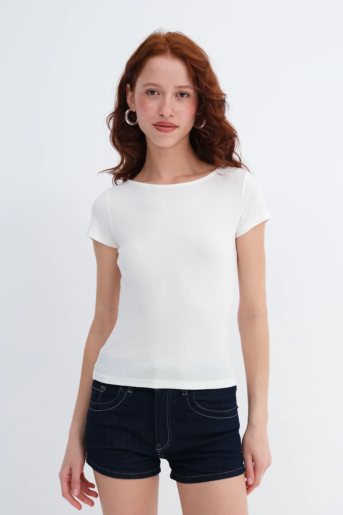 Basic Ribbed T-shirt - Image 12