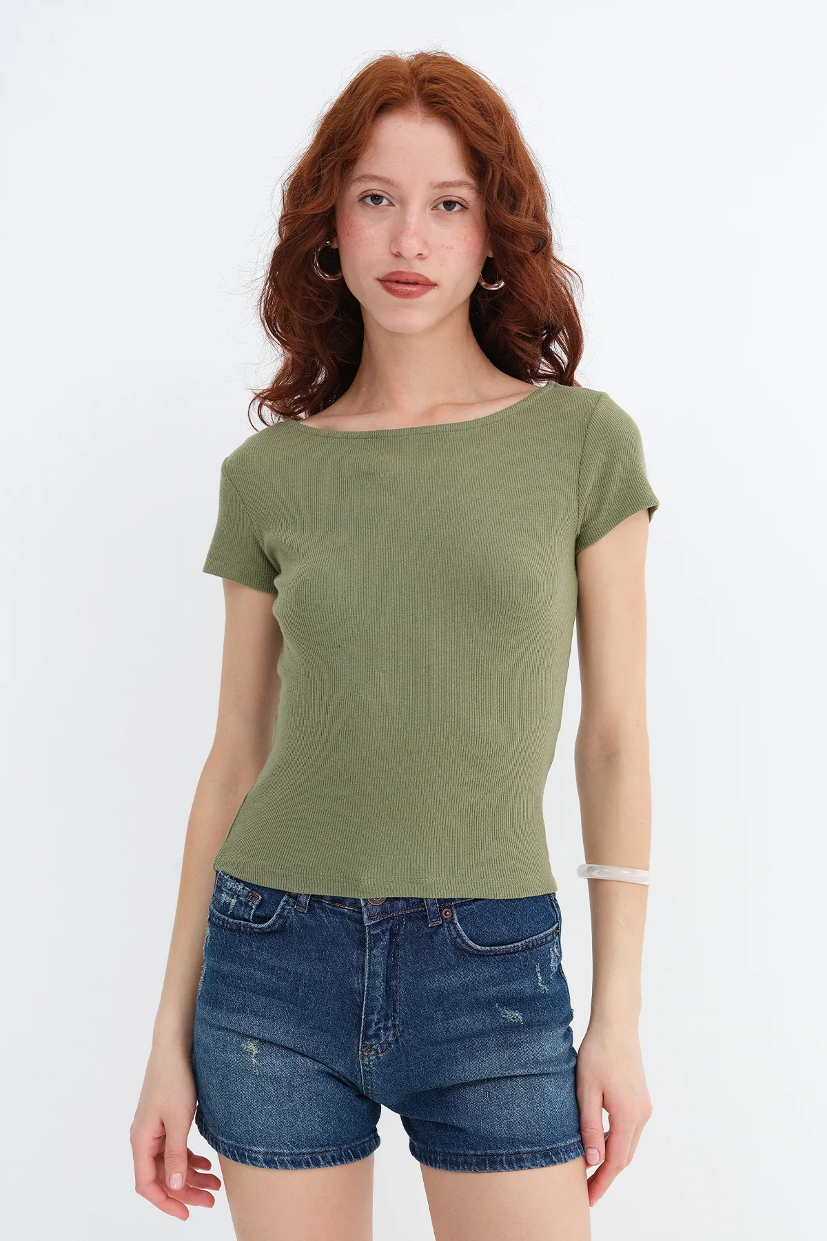 Basic Ribbed T-shirt - Image 2