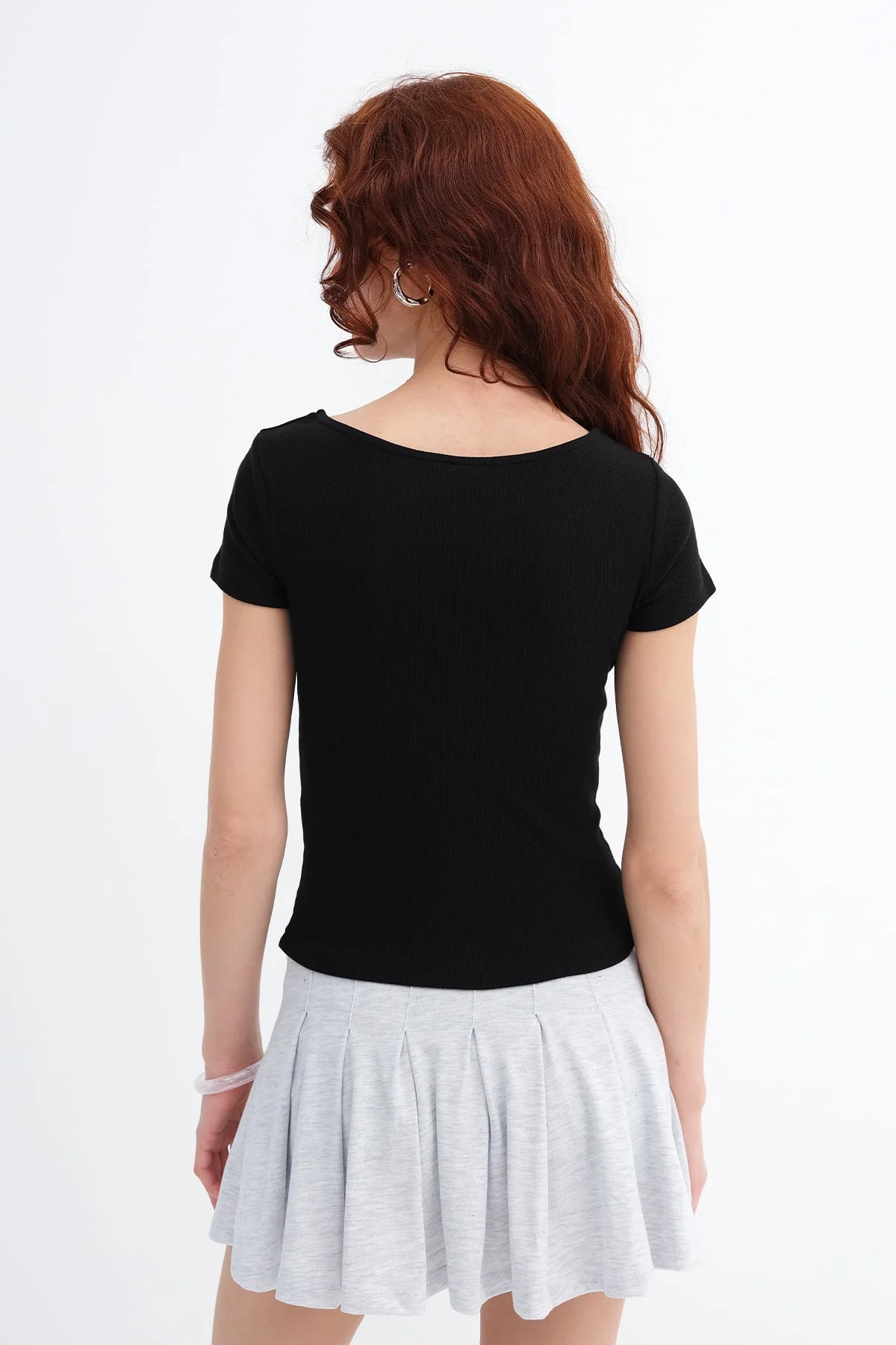 Basic Ribbed T-shirt - Image 20