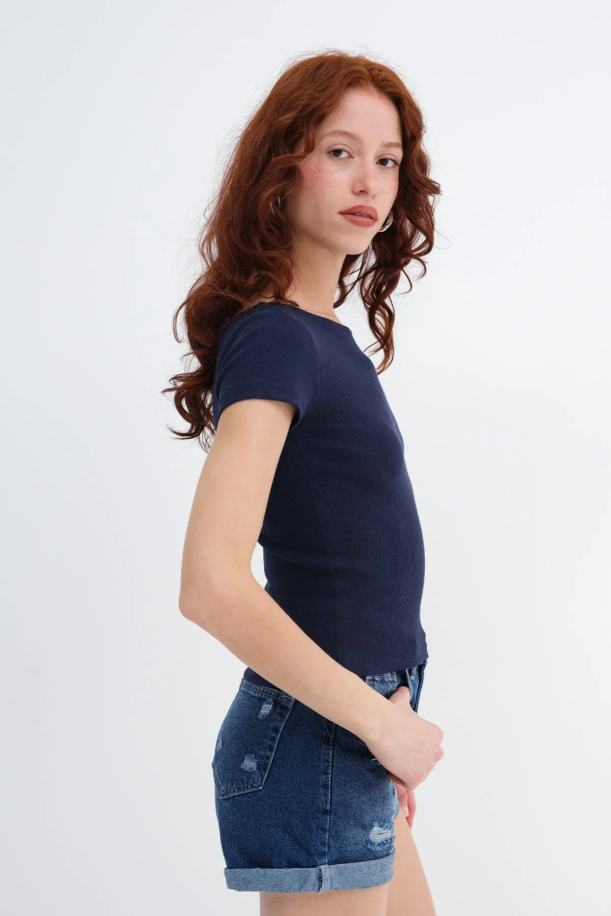 Basic Ribbed T-shirt - Image 25