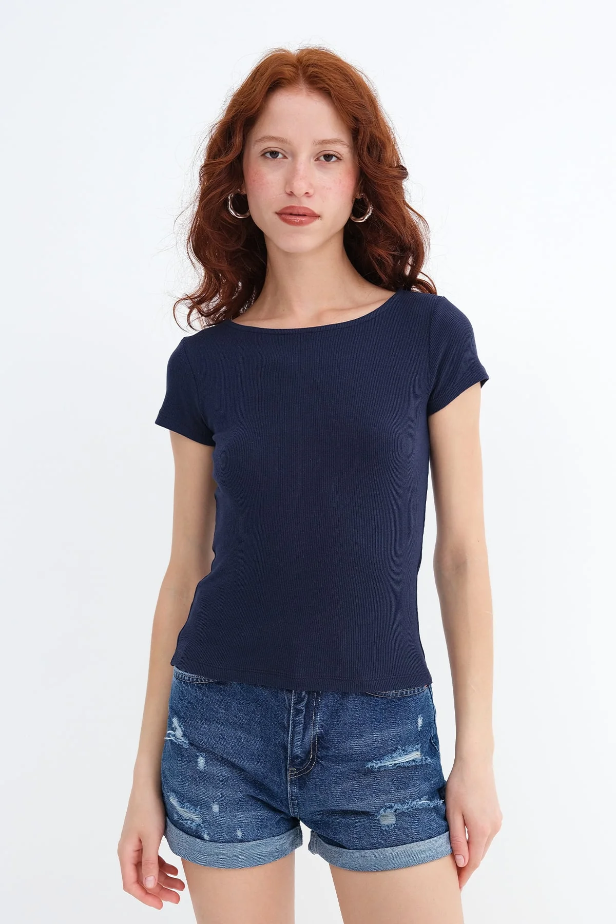 Basic Ribbed T-shirt - Image 27
