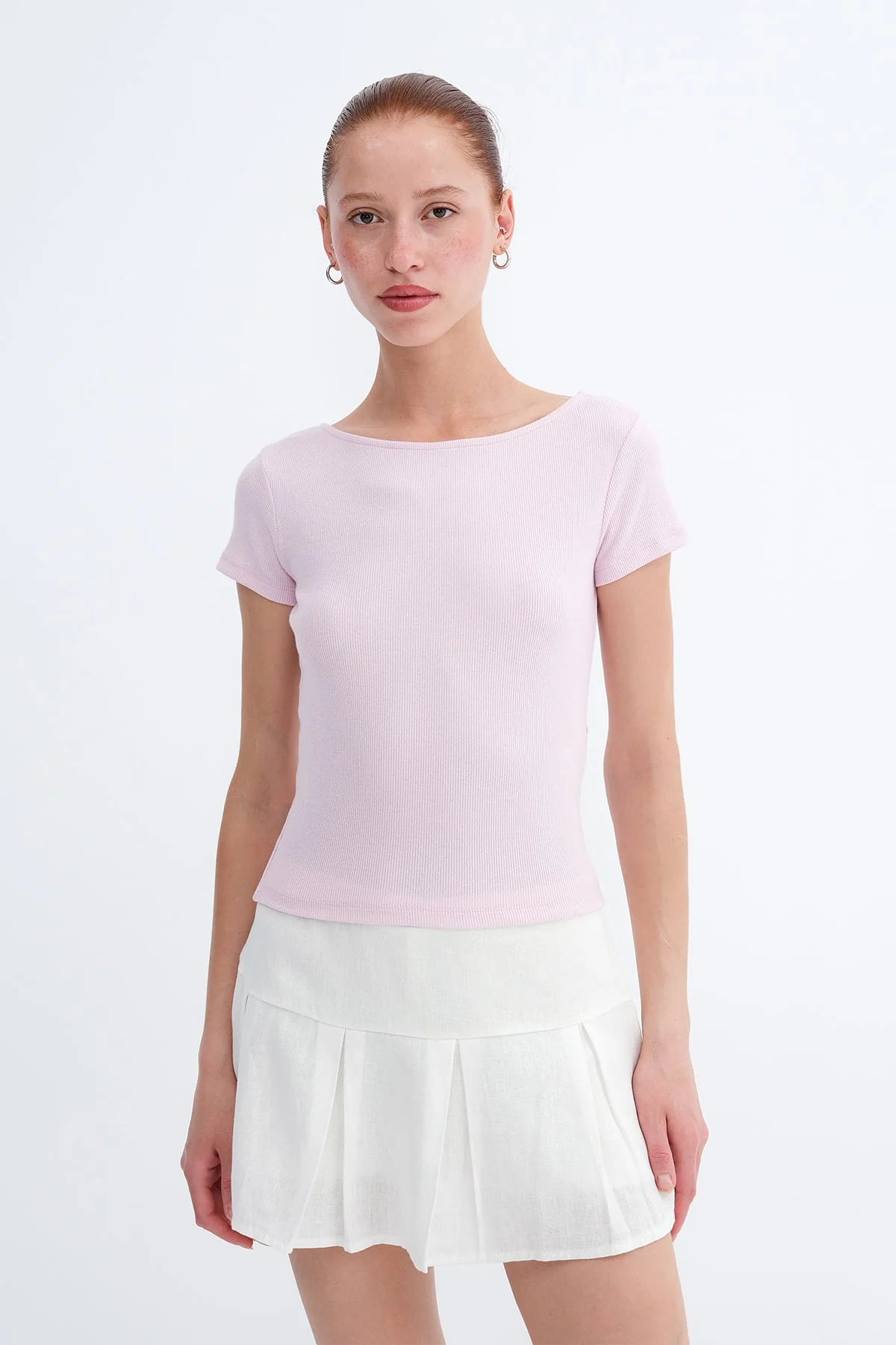 Basic Ribbed T-shirt - Image 3