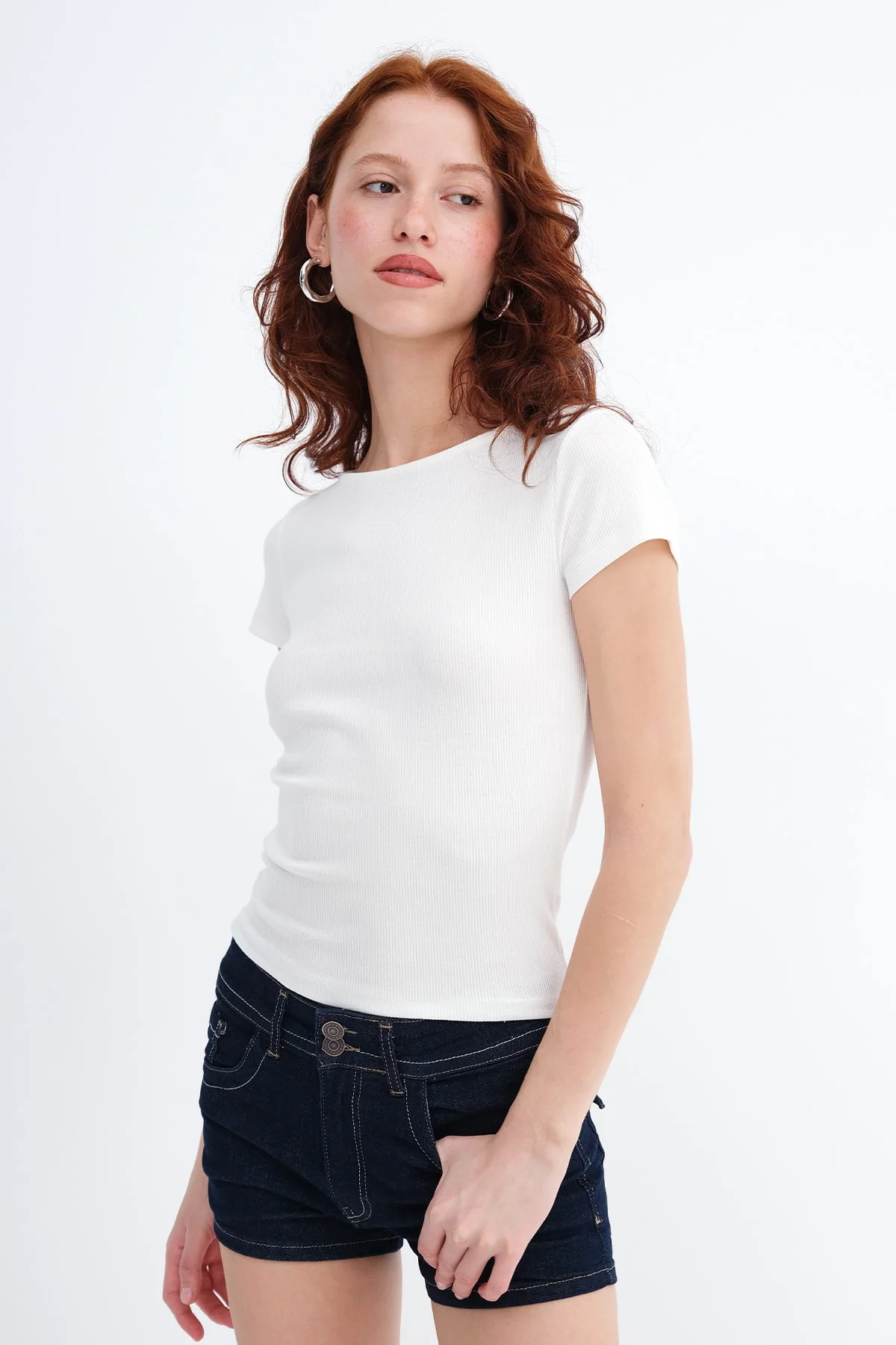 Basic Ribbed T-shirt - Image 4