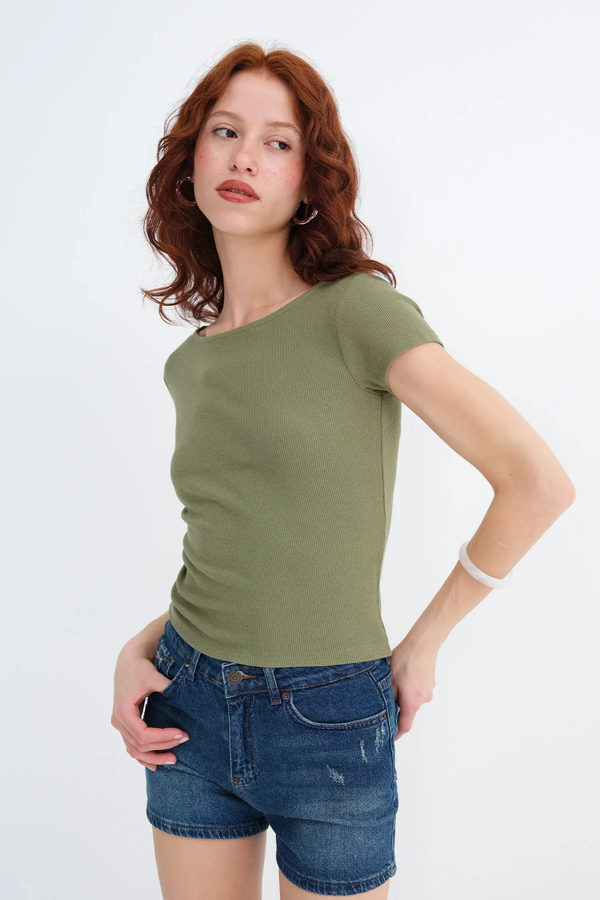 Basic Ribbed T-shirt - Image 6