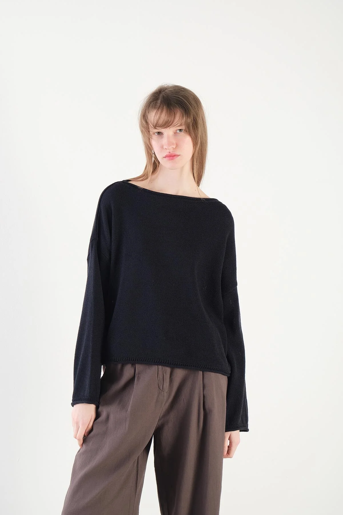 Boat Neck Knitwear Sweater - Image 36