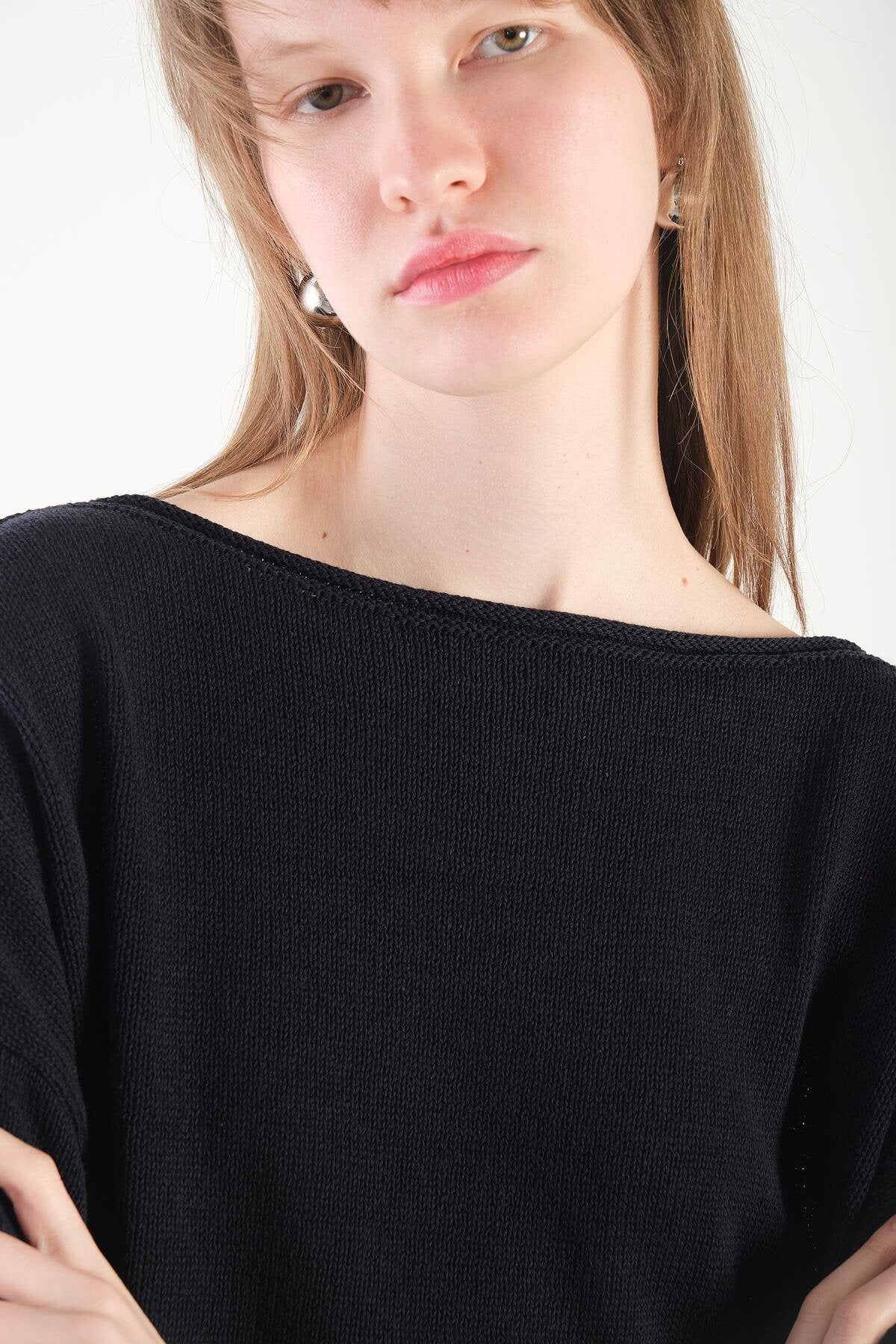 Boat Neck Knitwear Sweater - Image 37