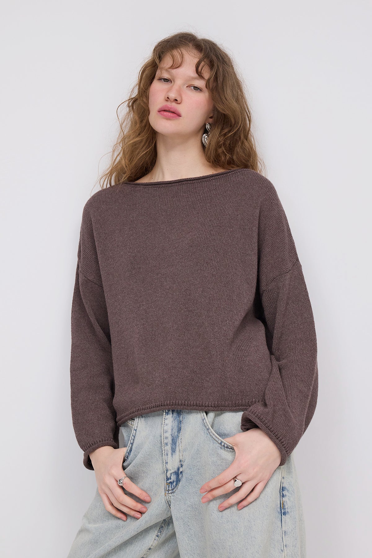 Boat Neck Knitwear Sweater - Image 4