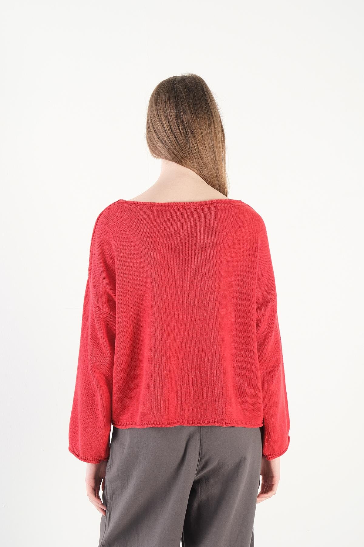 Boat Neck Knitwear Sweater - Image 44