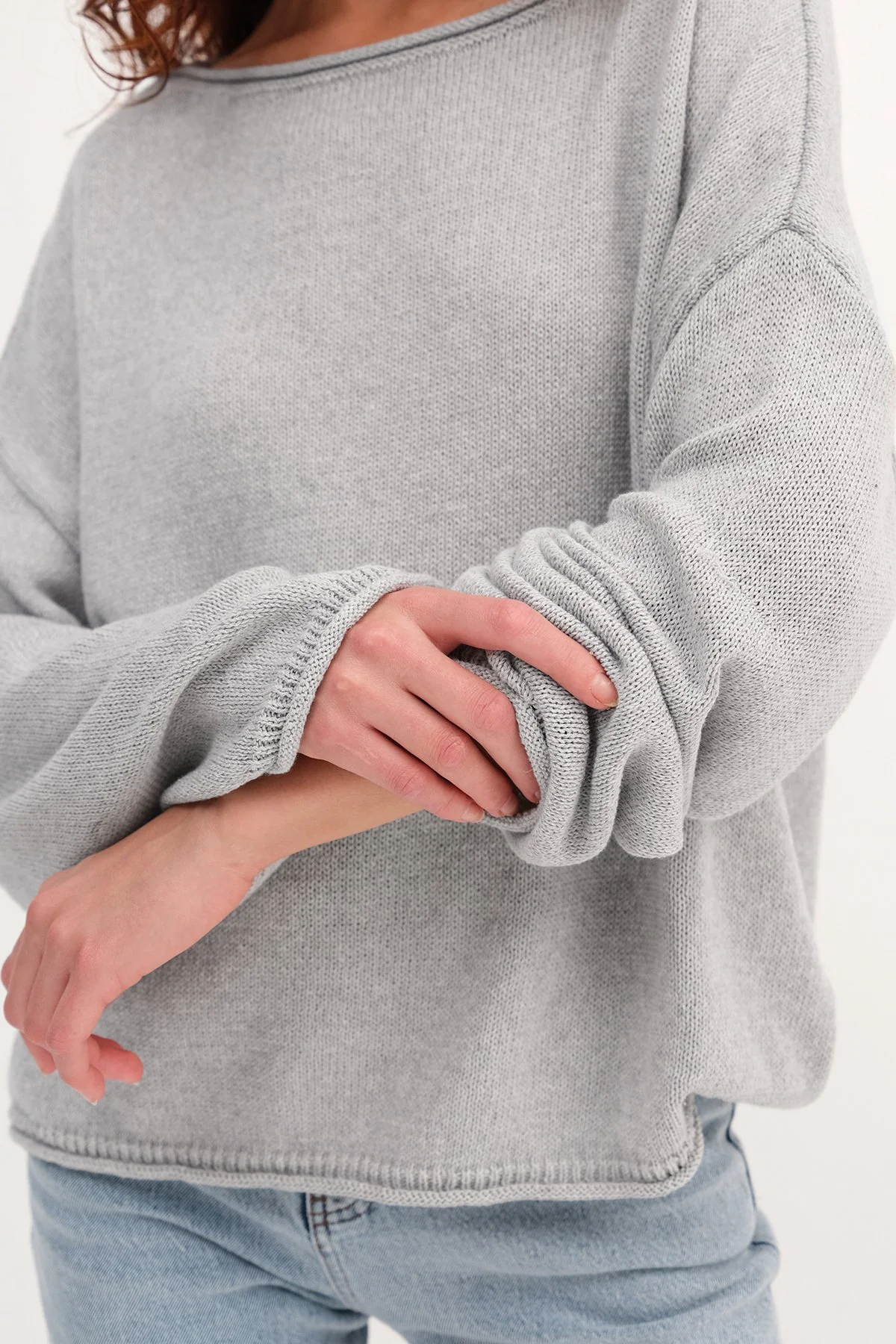 Boat Neck Knitwear Sweater - Image 53