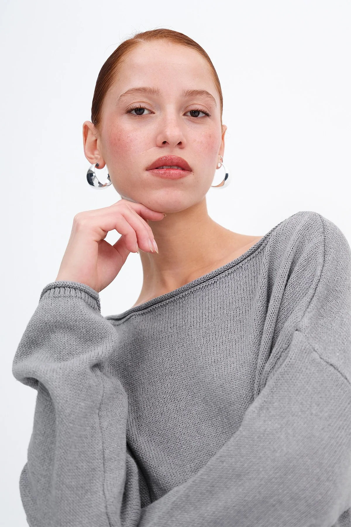 Boat Neck Knitwear Sweater - Image 58