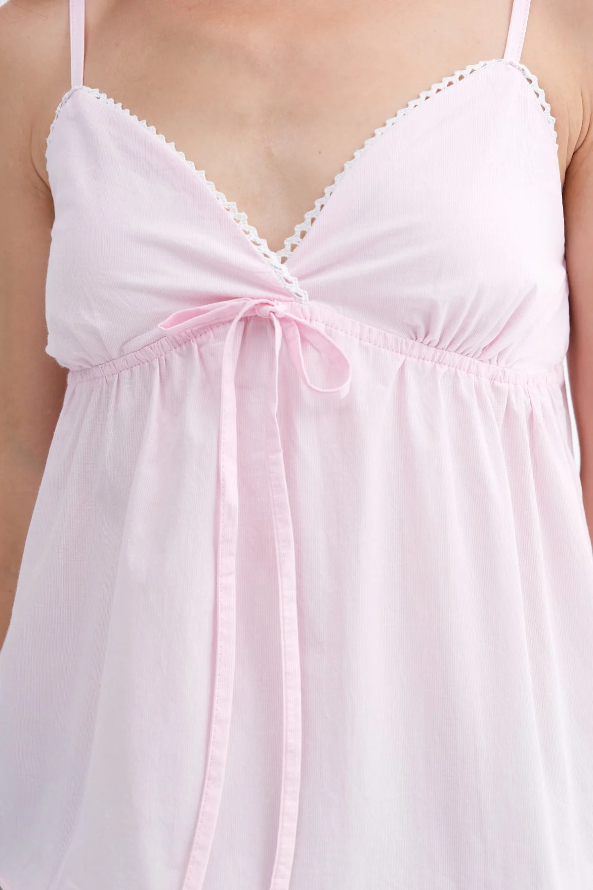 Bow Detail Blouse with Broderie Trim - Image 5
