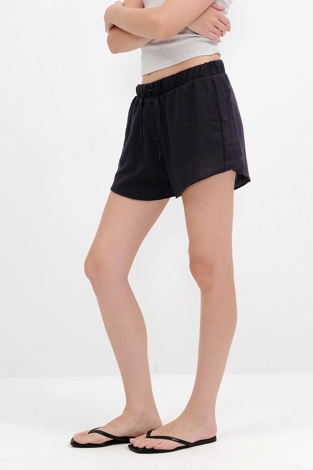 Button Detail Shorts - Image 11