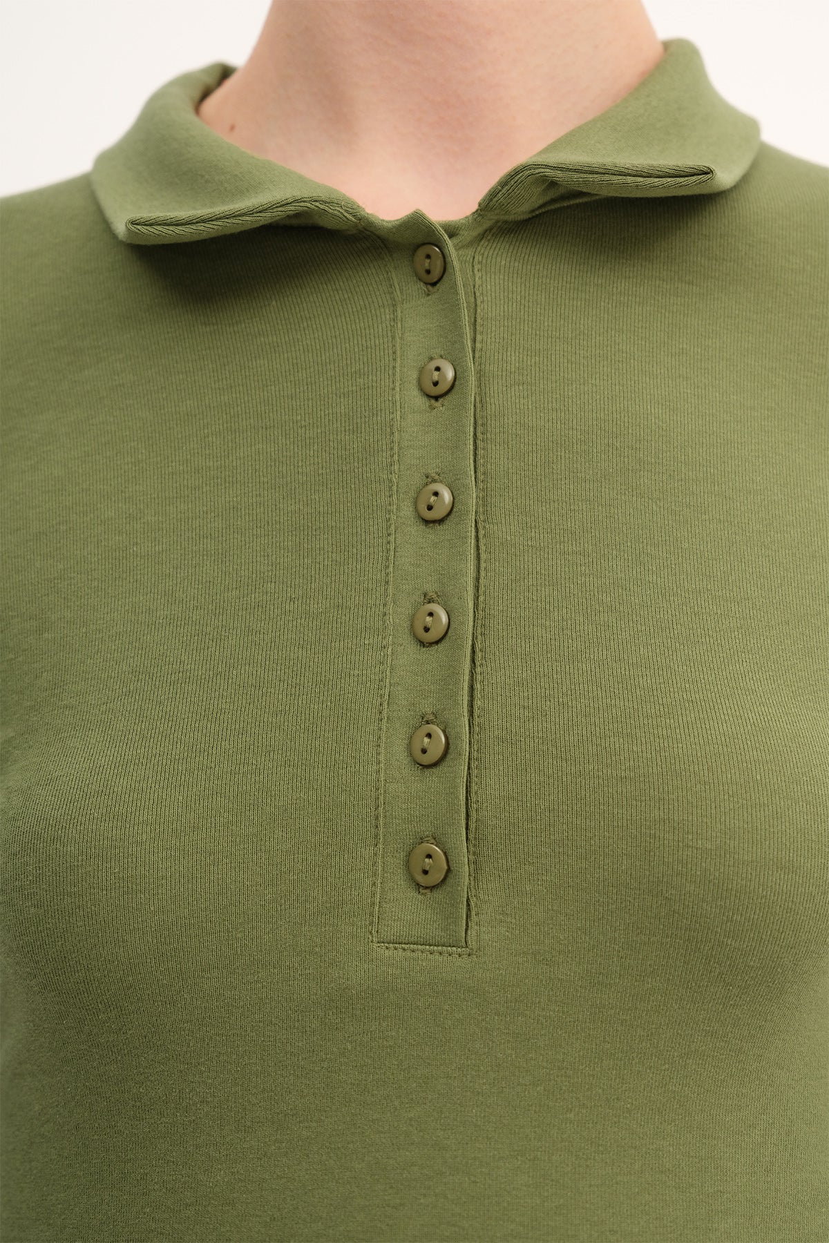 Buttoned Polo Blouse - Image 3