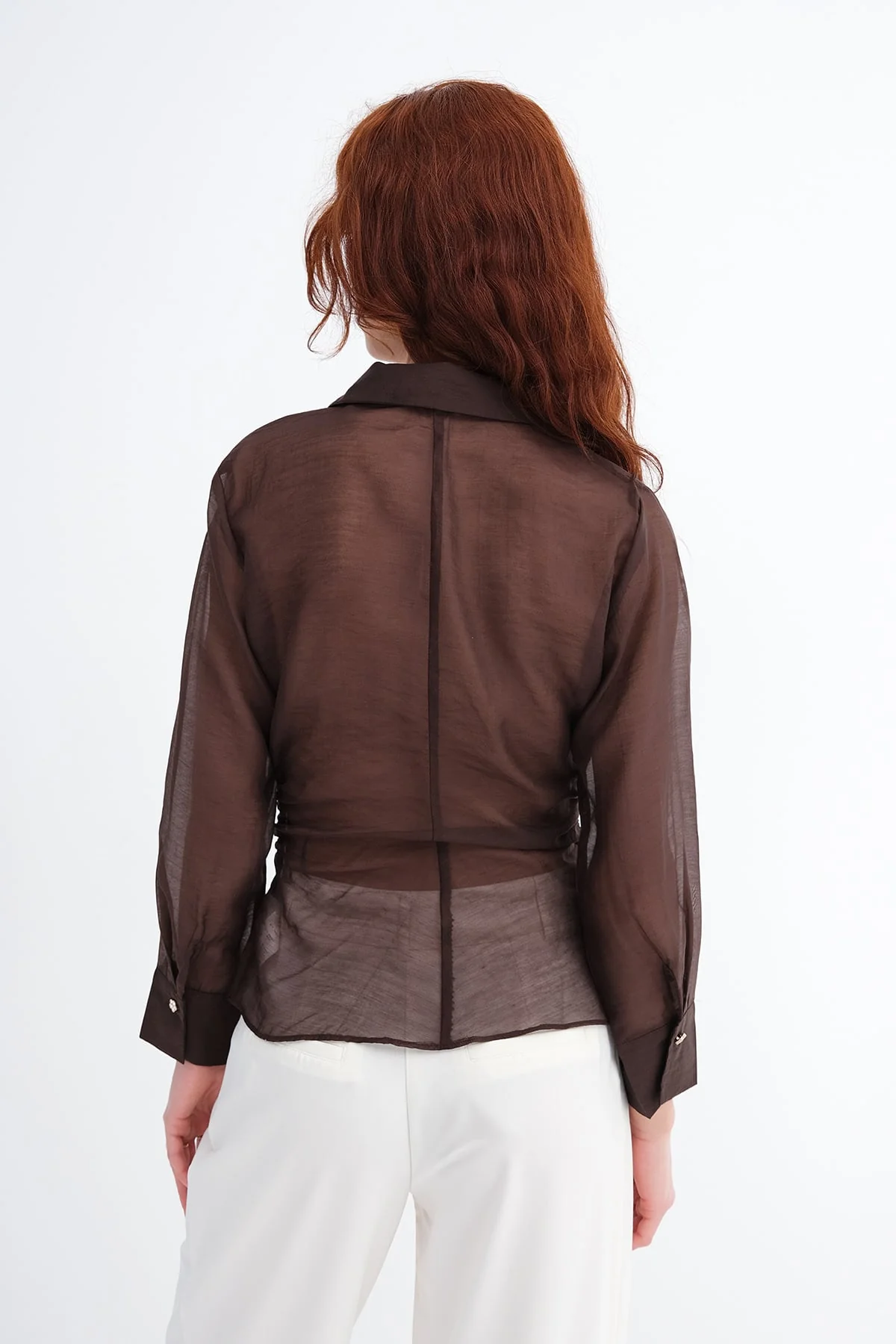 Buttoned Sheer Shirt - Image 17
