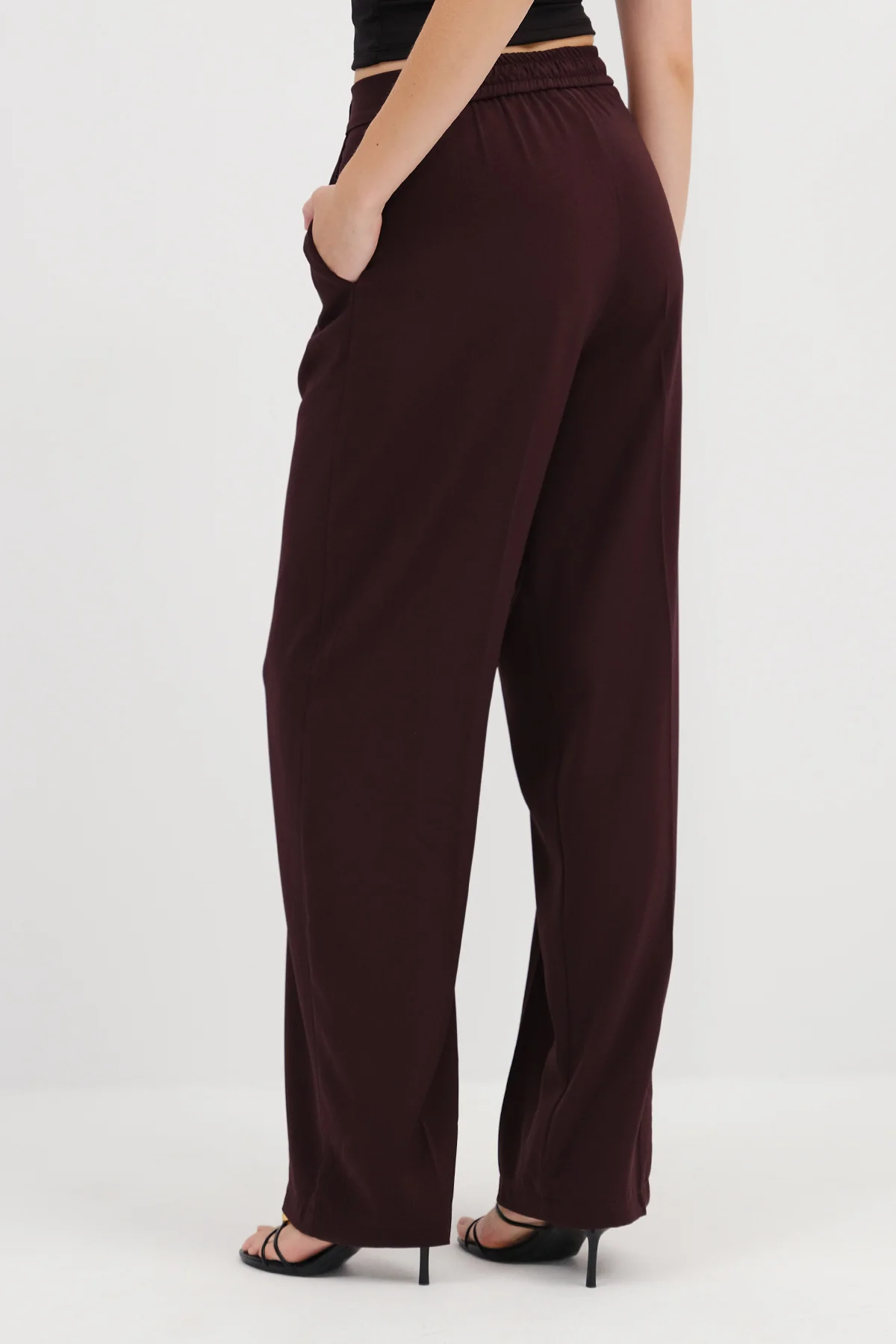 Buttoned Wide Leg Trousers - Image 18