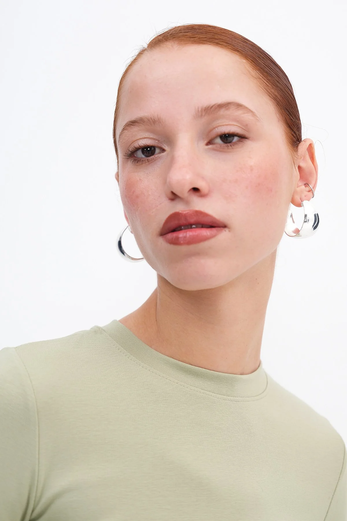 Crew Neck Basic Blouse with Gathered Sides - Image 39