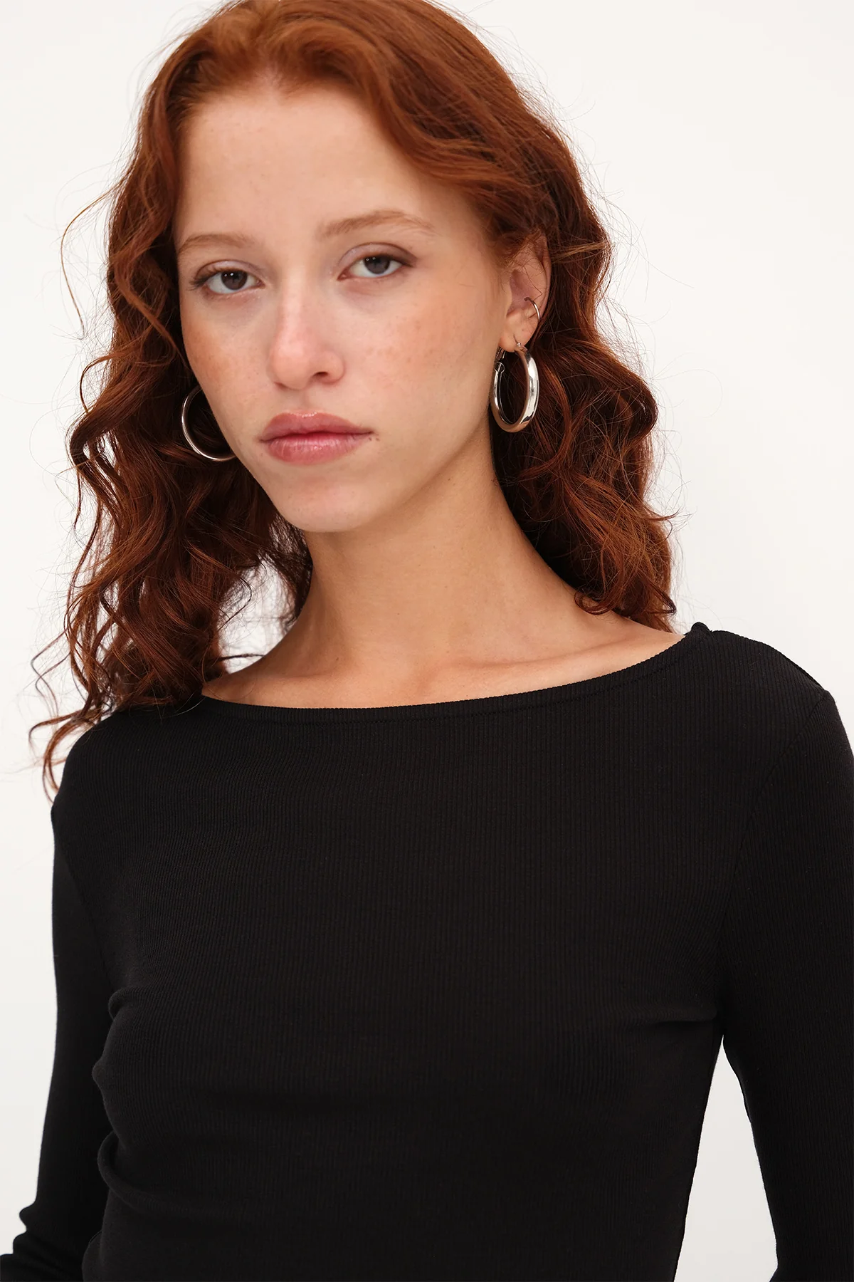 Crew Neck Ribbed Blouse - Image 8