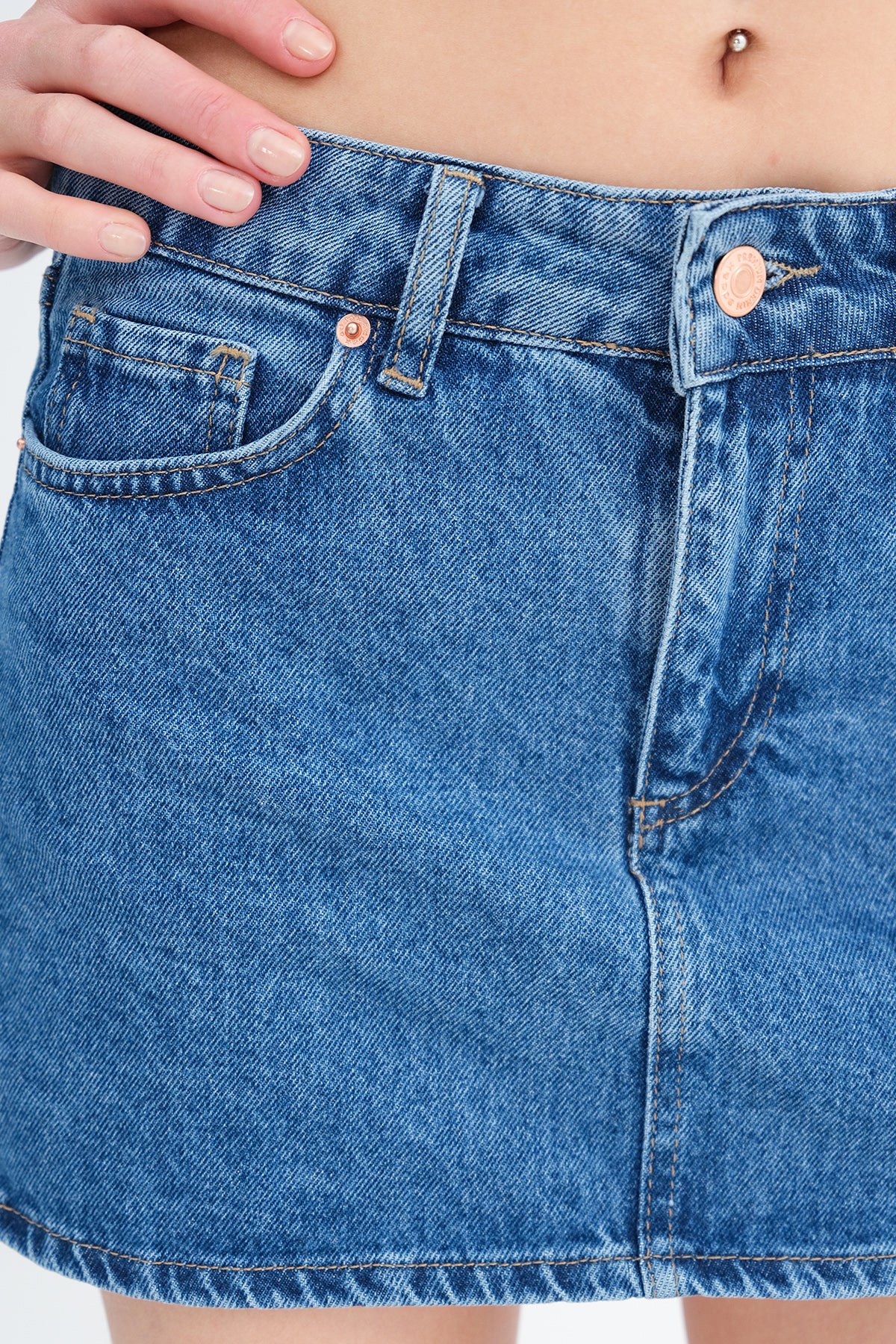 Denim Mini Skirt - Image 10