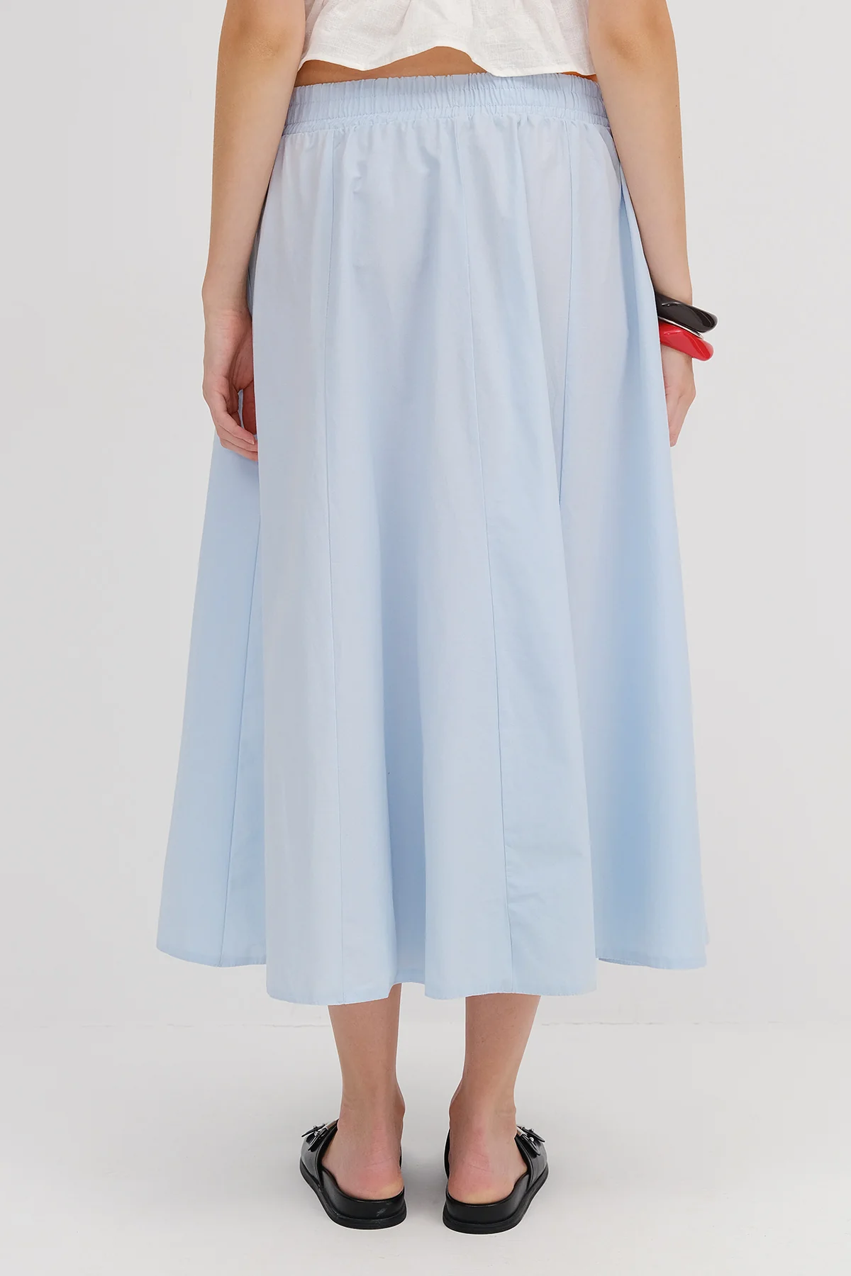 Elastic Waist Long Skirt - Image 6