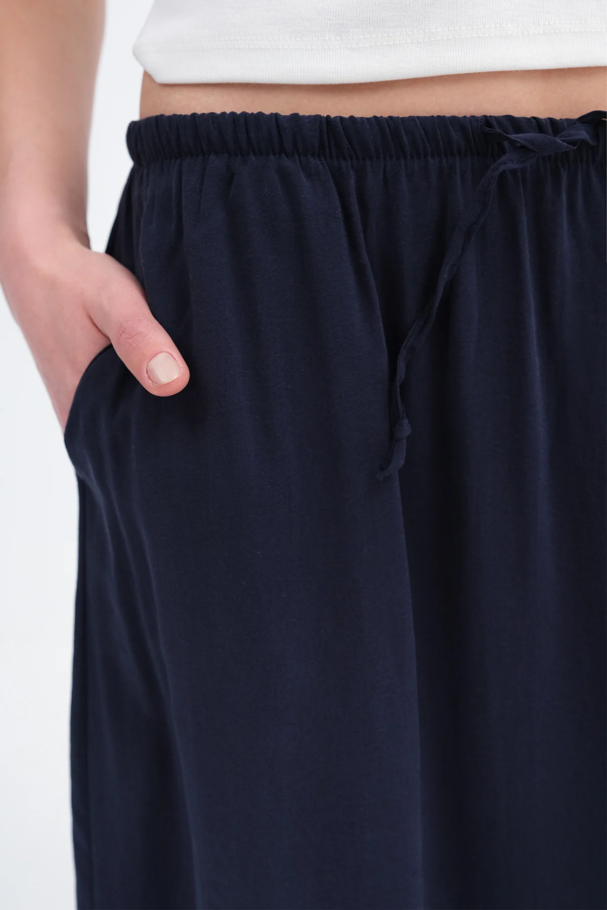 Elastic Waist Long Skirt - Image 16