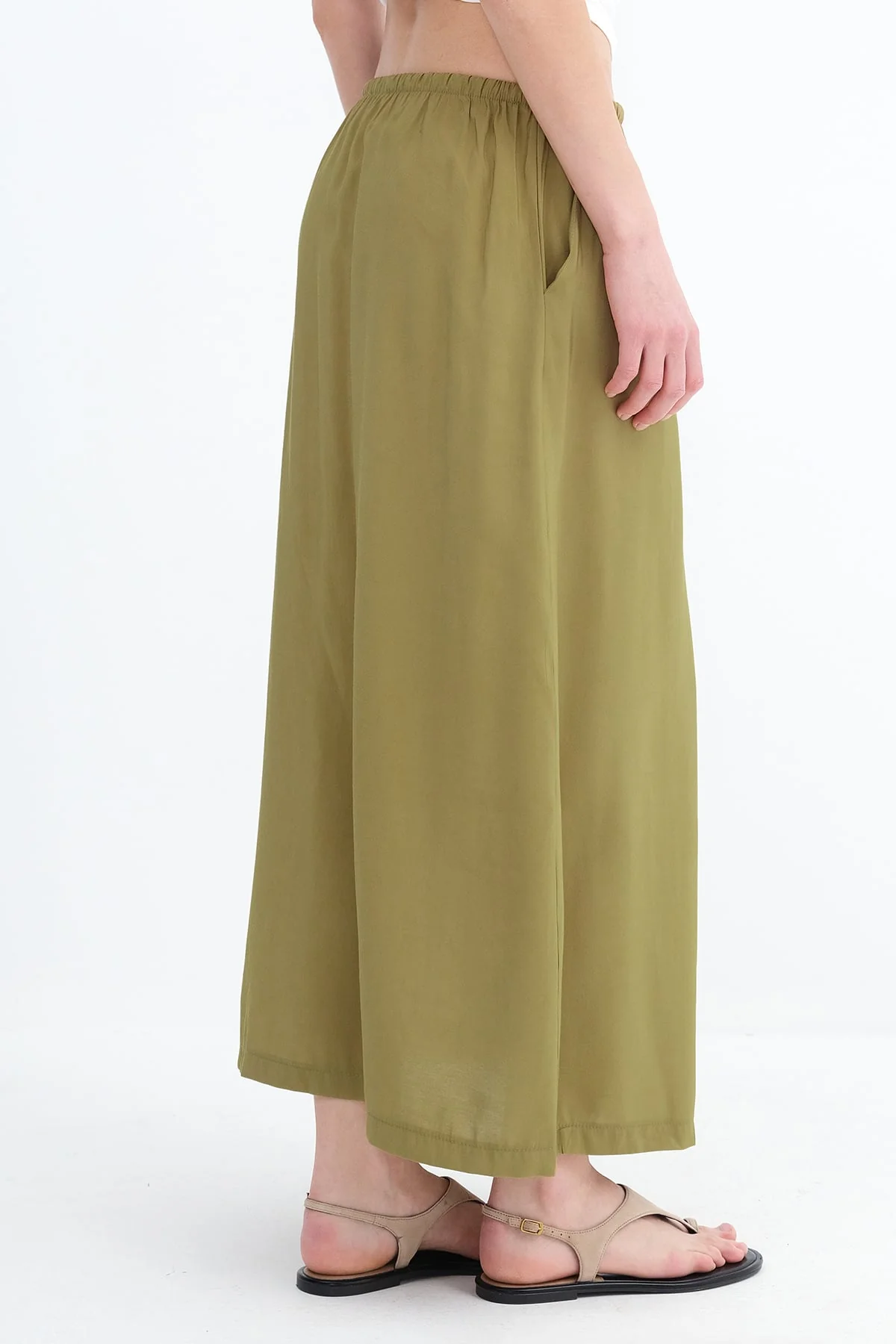 Elastic Waist Long Skirt - Image 17