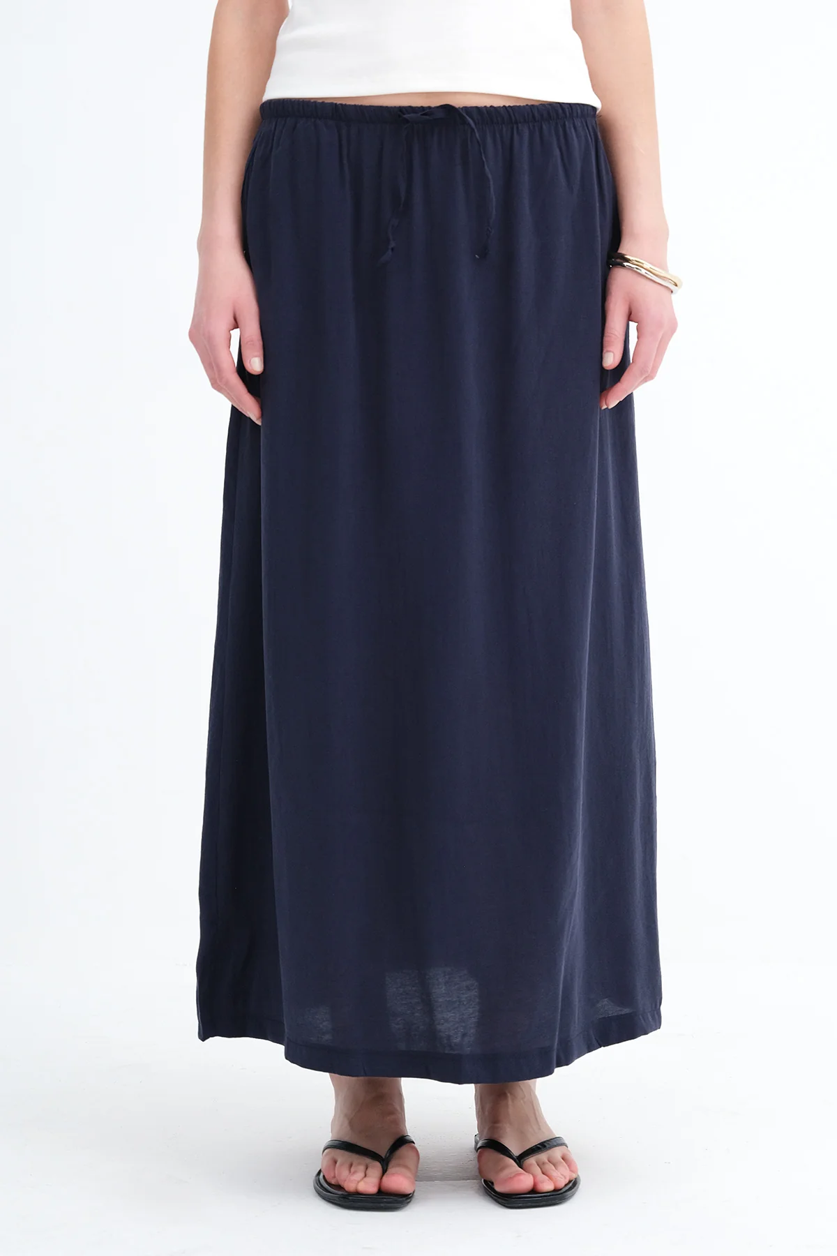 Elastic Waist Long Skirt - Image 21