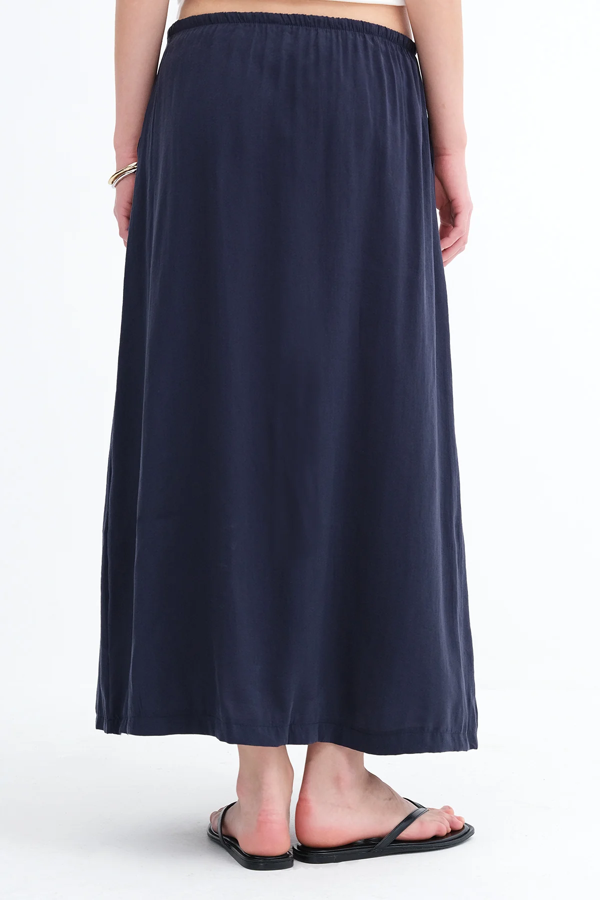 Elastic Waist Long Skirt - Image 23
