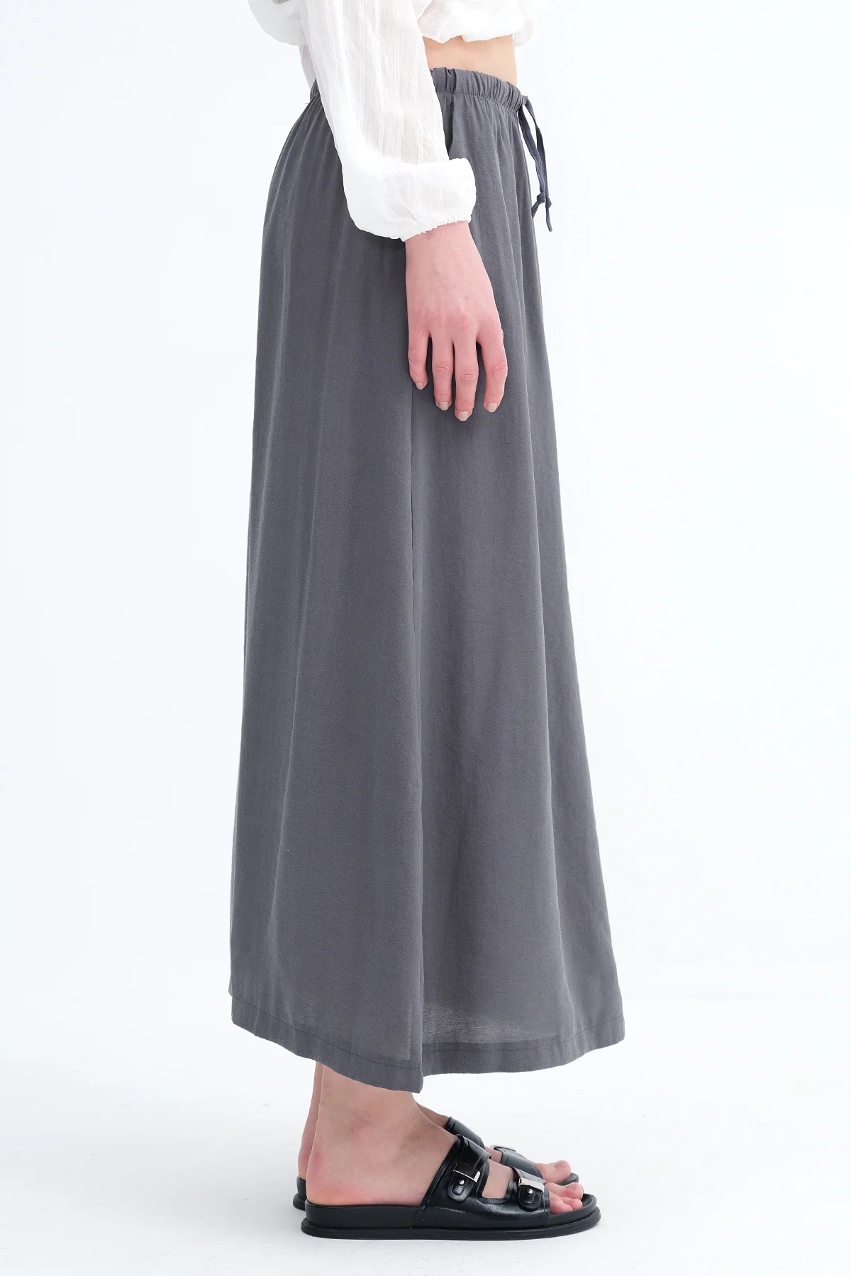 Elastic Waist Long Skirt - Image 24