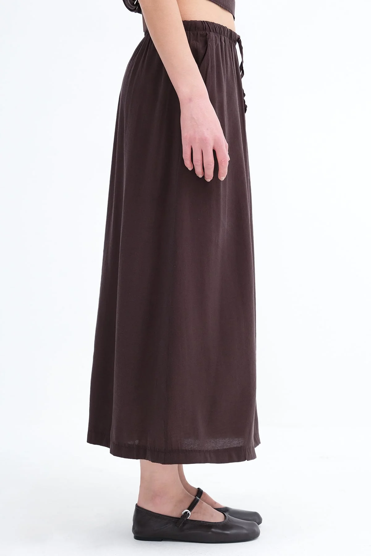 Elastic Waist Long Skirt - Image 8