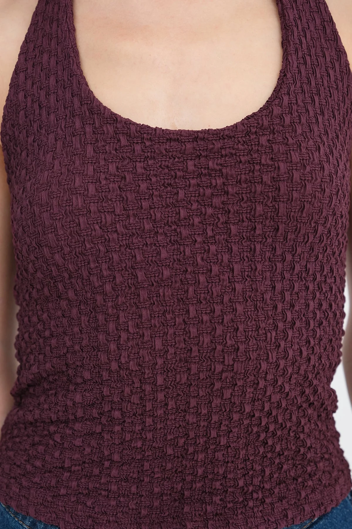 Halter Neck Textured Blouse - Image 10