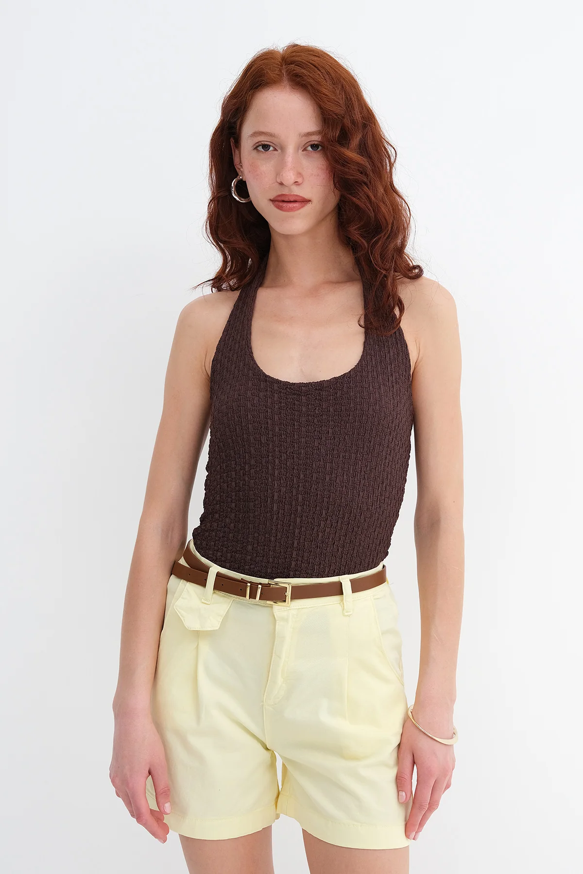 Halter Neck Textured Blouse - Image 12