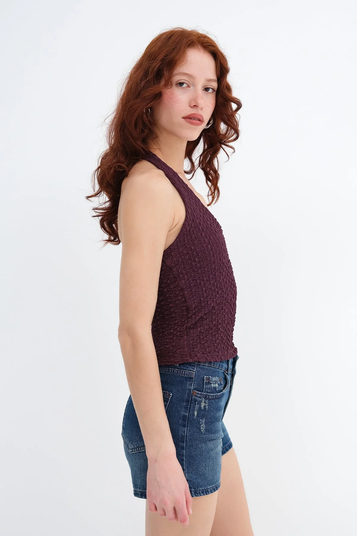 Halter Neck Textured Blouse - Image 15