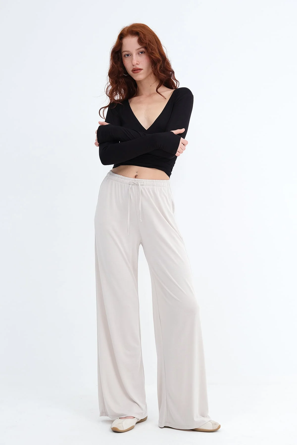 Modal Wide Leg Pants - Image 2
