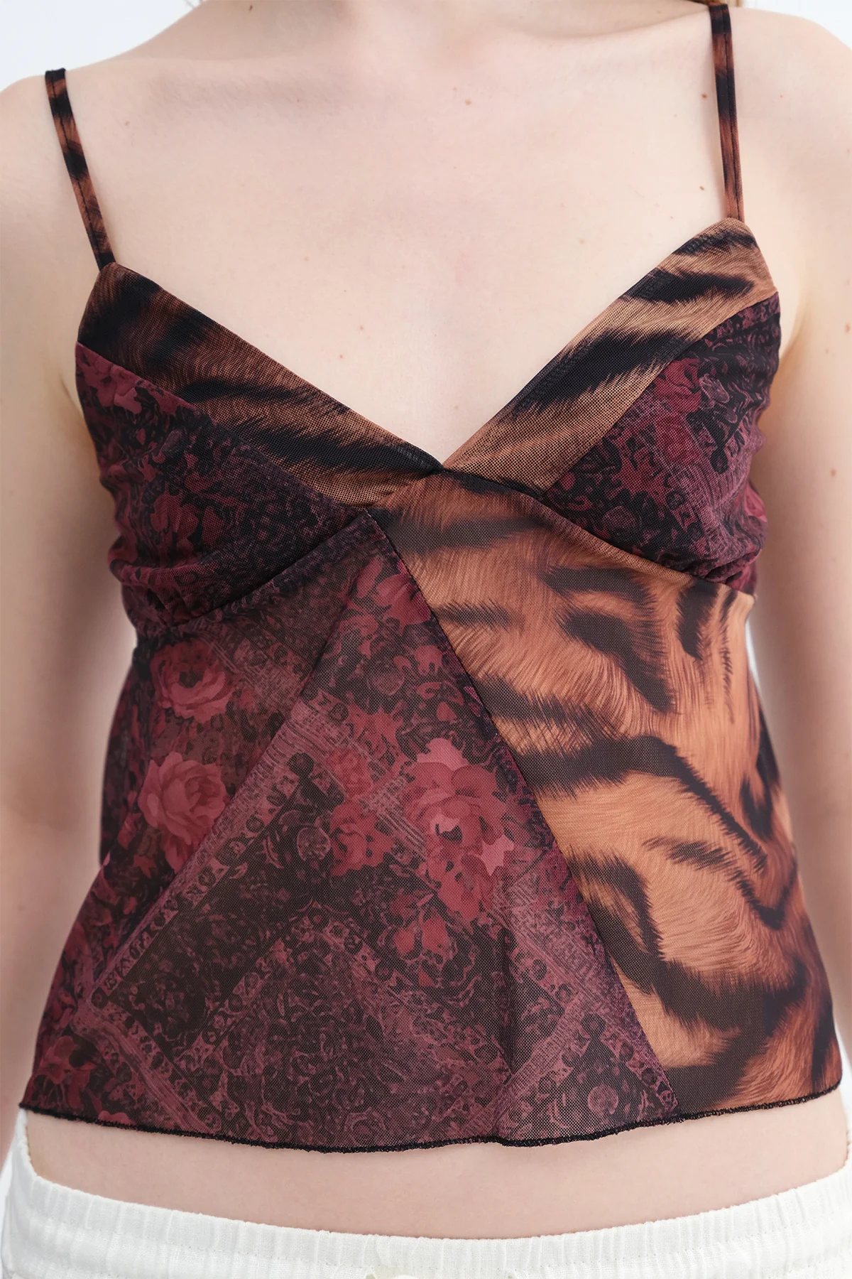 Patterned Strappy Blouse - Image 5