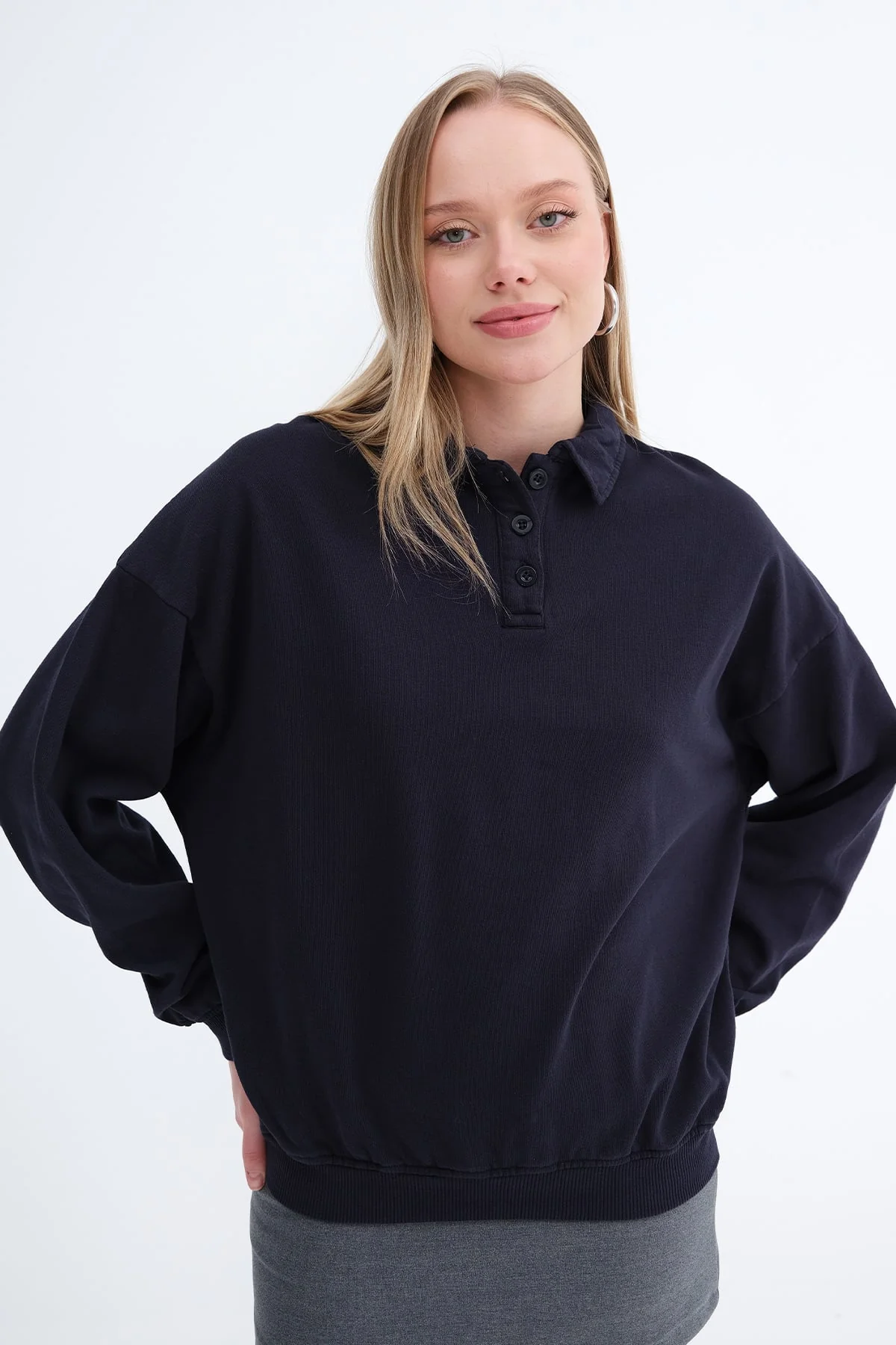 Polo Neck Long Sleeve T-shirt - Image 12