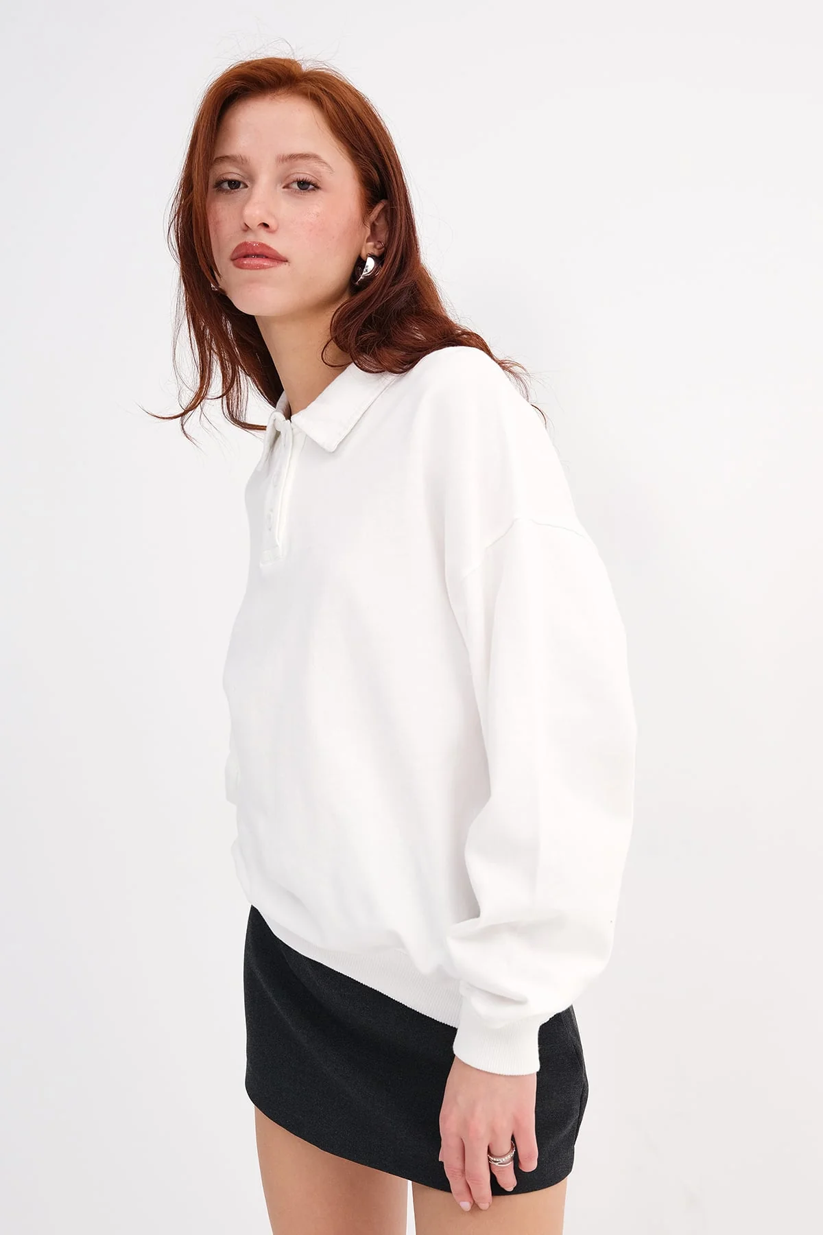 Polo Neck Long Sleeve T-shirt - Image 25