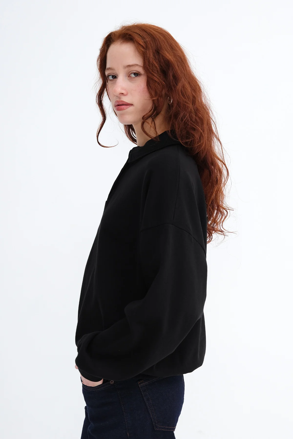 Polo Neck Long Sleeve T-shirt - Image 26