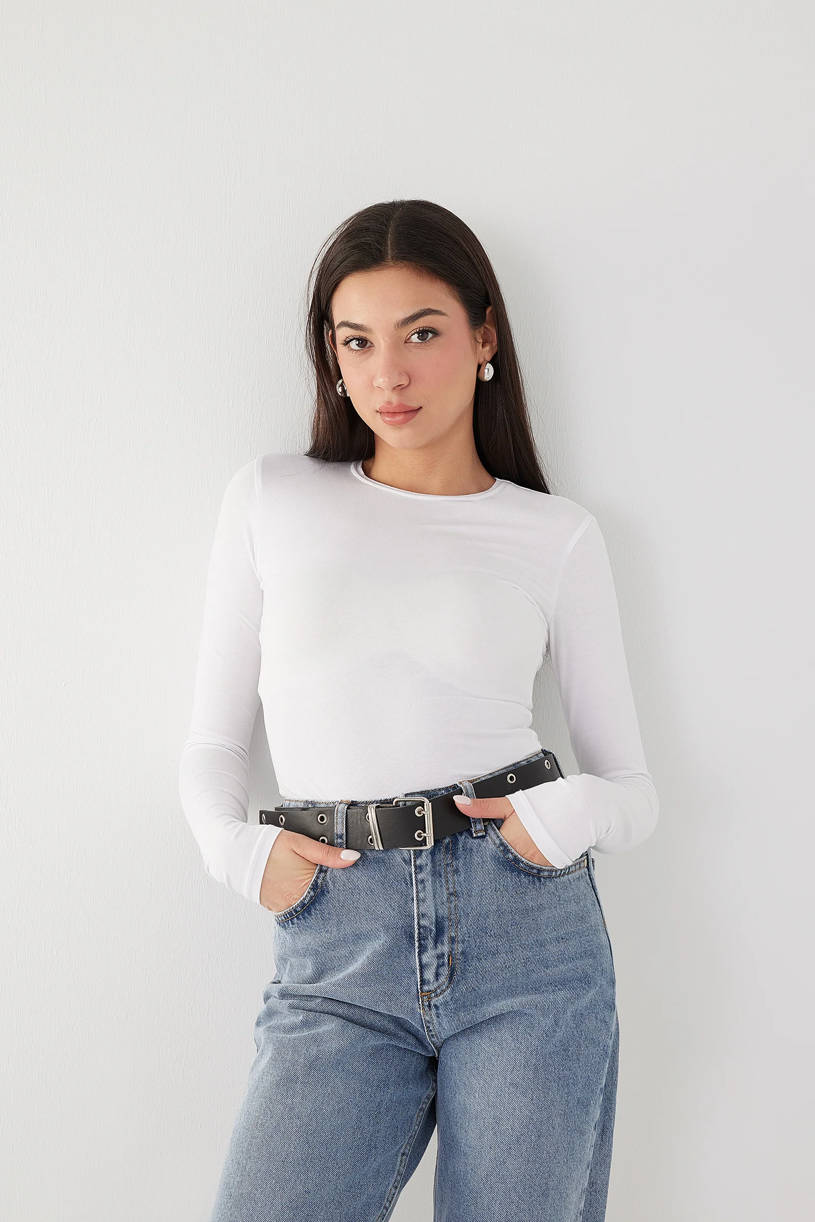 Round Neck Basic Blouse - Image 12