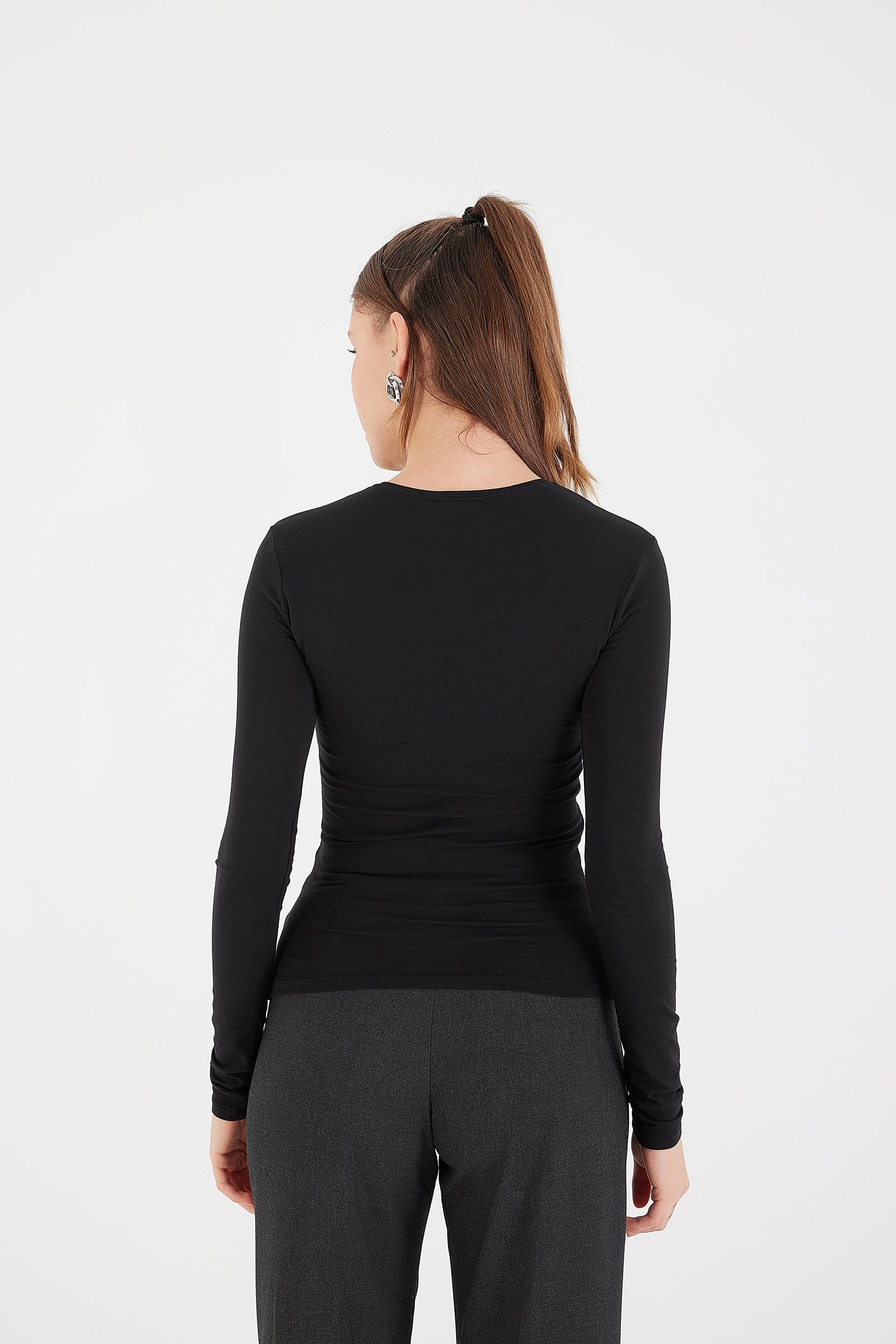 Round Neck Basic Blouse - Image 26