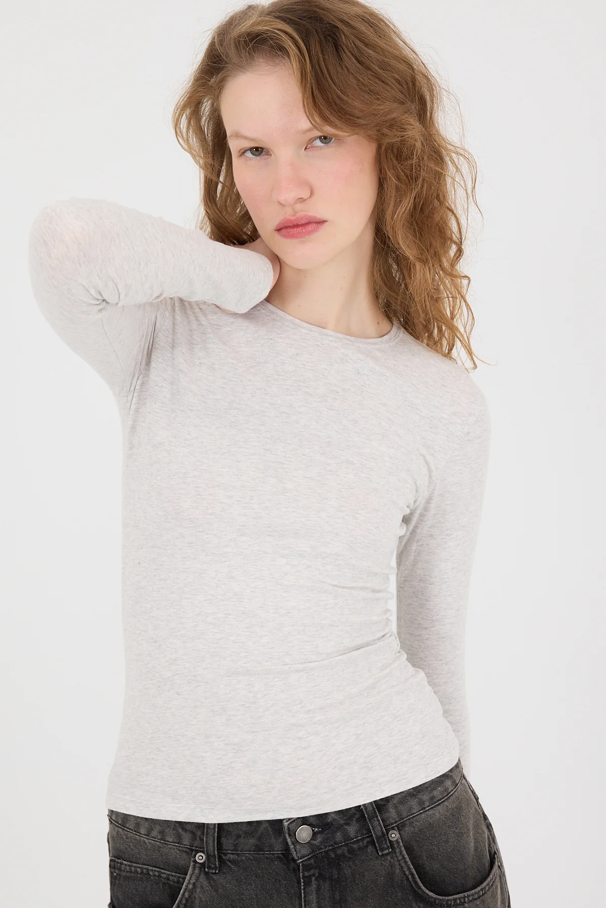 Round Neck Basic Blouse - Image 3