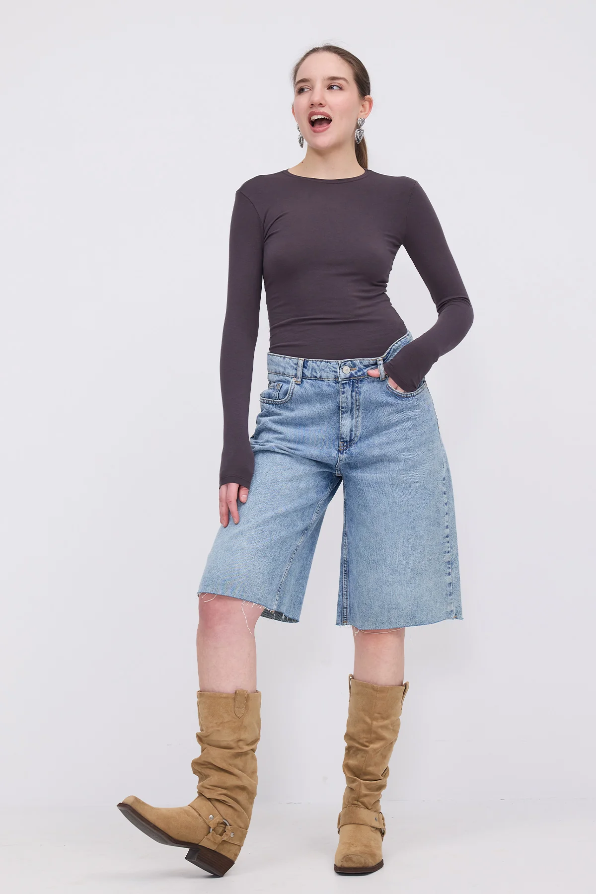 Round Neck Basic Blouse - Image 31