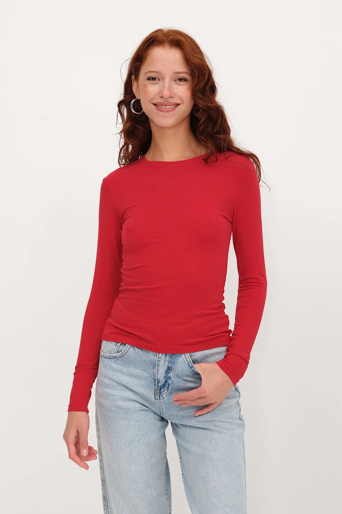 Round Neck Basic Blouse - Image 4