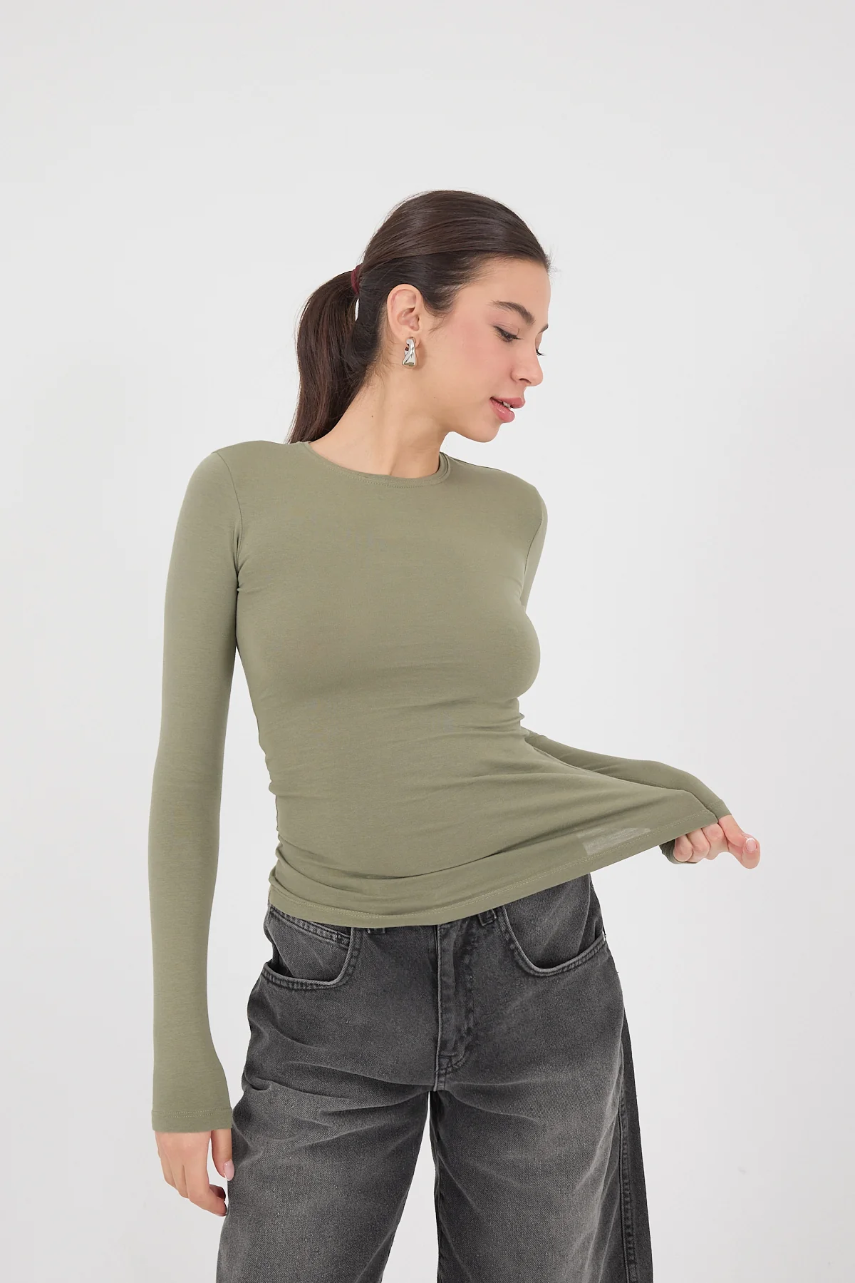 Round Neck Basic Blouse - Image 45