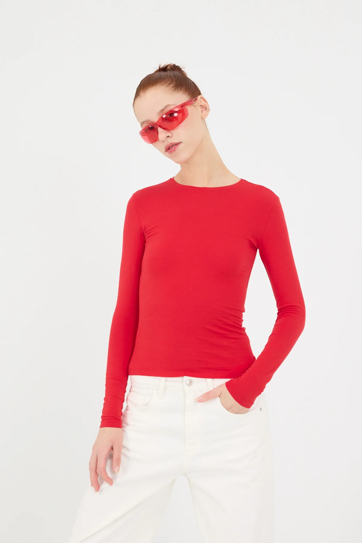 Round Neck Basic Blouse - Image 51