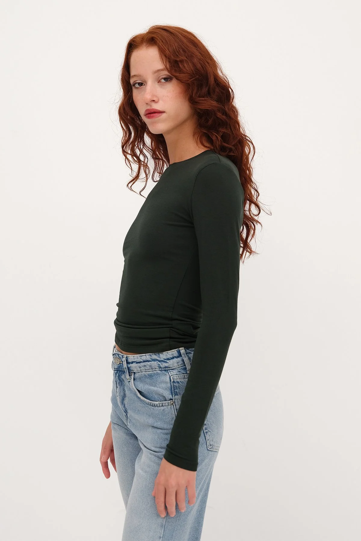 Round Neck Basic Blouse - Image 66