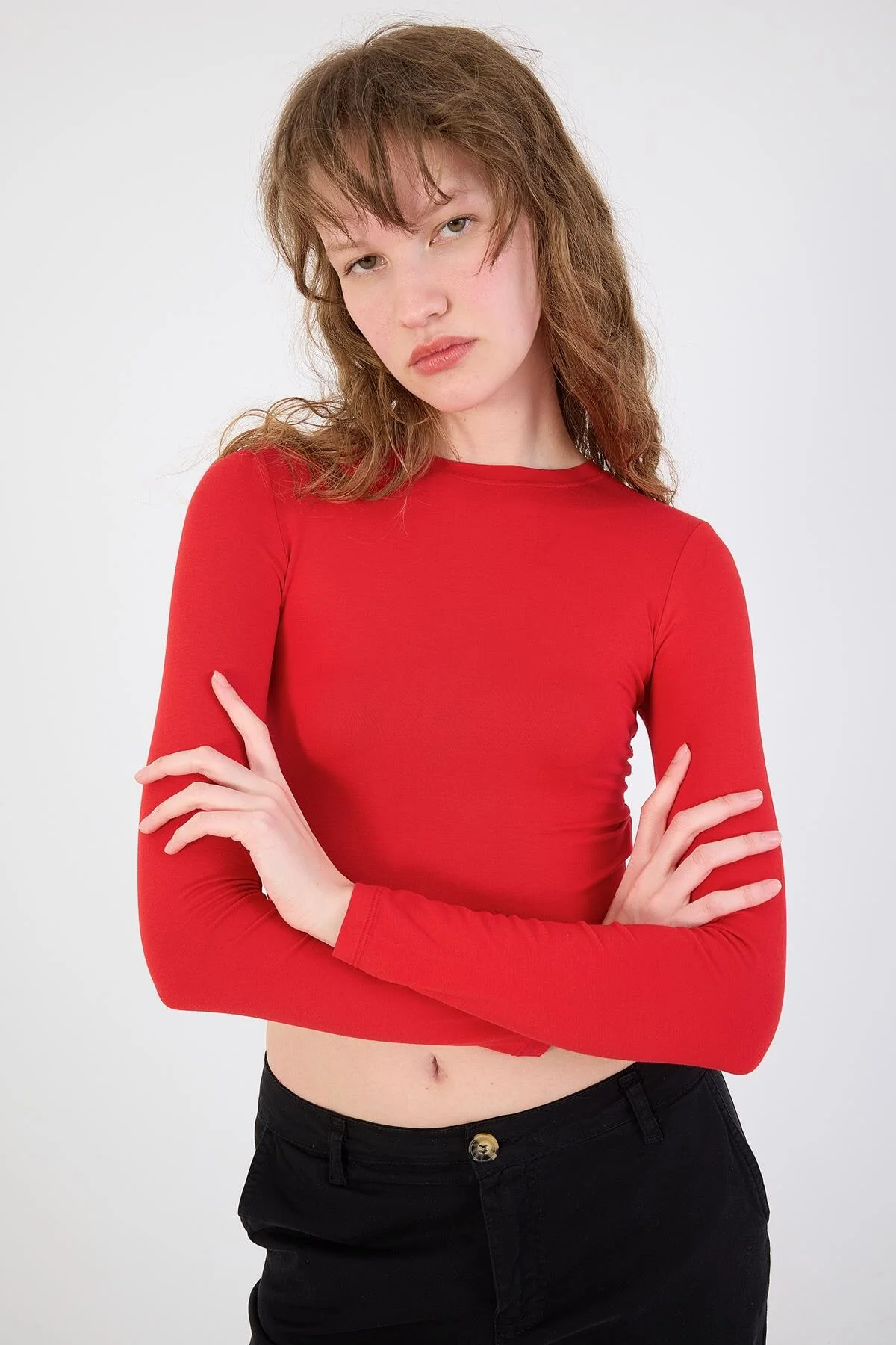 Round Neck Basic Blouse - Image 23