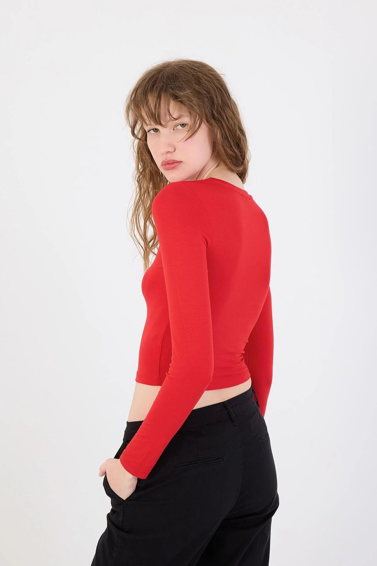 Round Neck Basic Blouse - Image 24