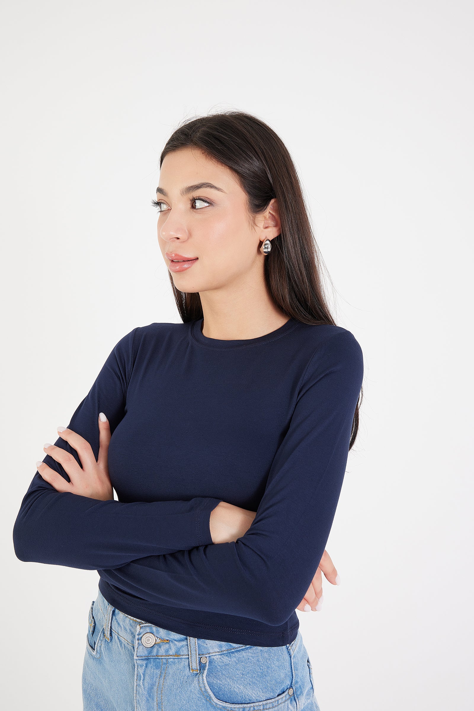 Round Neck Basic Blouse - Image 28